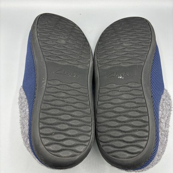 Clarks Cloudsteppers Mens Slippers‎ Sz 11 Blue Slip On Comfort Lounge Casual - Picture 4 of 5